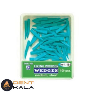 وج چوبی آناتومیک تور وی ام رنگ آبی 100 عددی سایز 5 کد 1.185